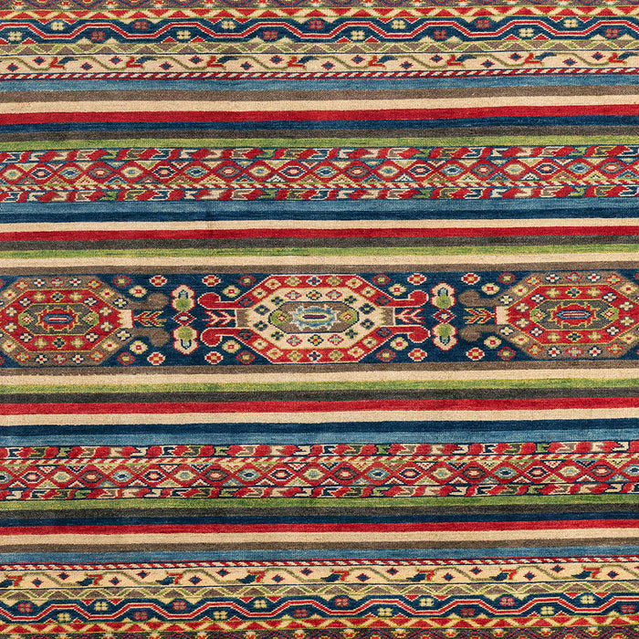 Square Abstract Red Oriental Rug, abs4270