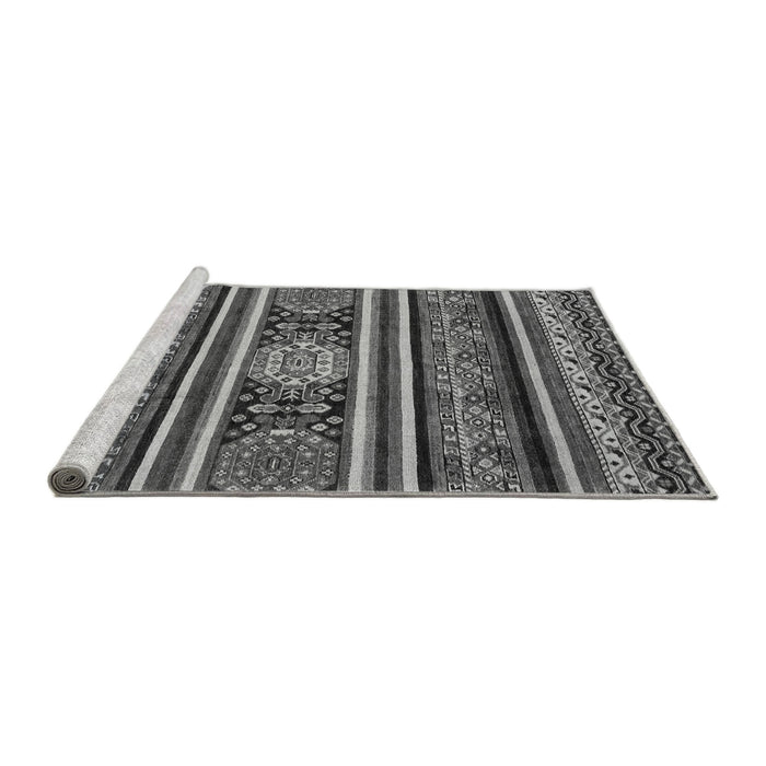Sideview of Machine Washable Oriental Gray Modern Rug, wshabs4270gry