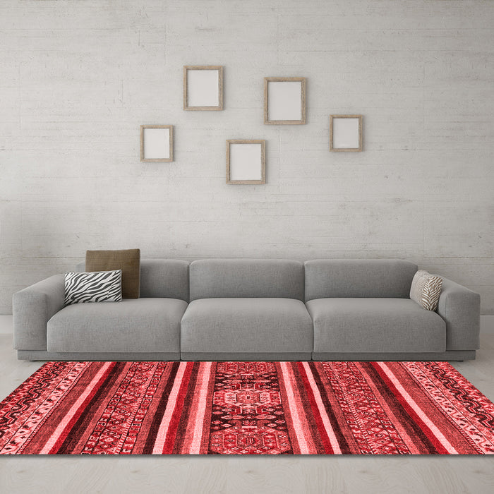 Modern Red Washable Rugs