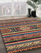 Abstract Red Oriental Rug in Family Room, abs4270