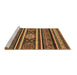 Sideview of Machine Washable Oriental Brown Modern Rug, wshabs4270brn