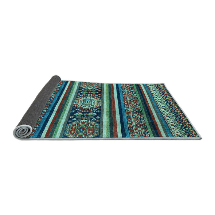 Sideview of Oriental Light Blue Modern Rug, abs4270lblu