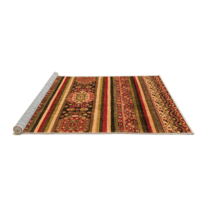 Sideview of Machine Washable Oriental Orange Modern Area Rugs, wshabs4270org