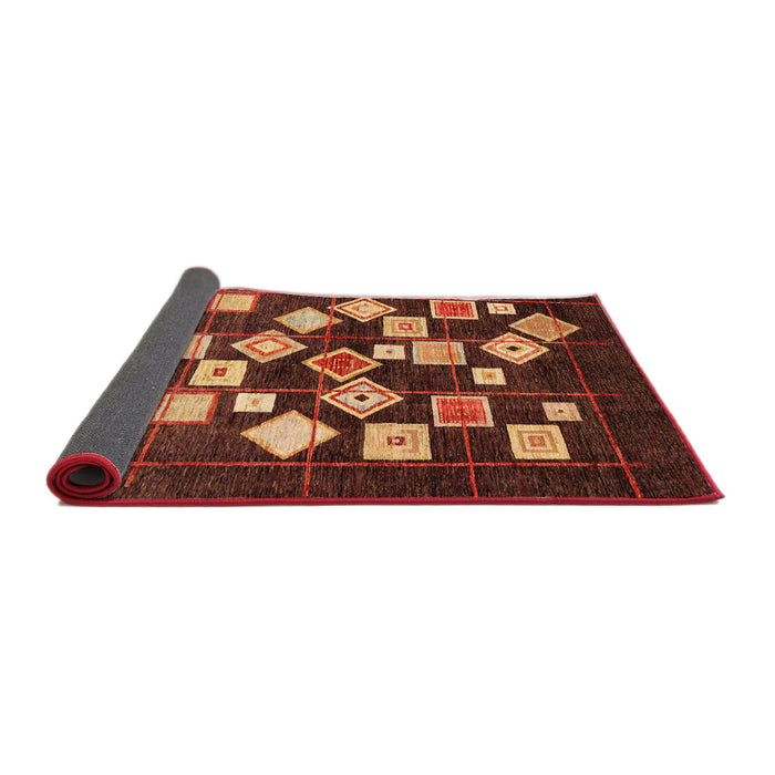 Sideview of Abstract Chocolate Brown Oriental Rug, abs4271