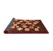 Sideview of Abstract Chocolate Brown Oriental Rug, abs4271