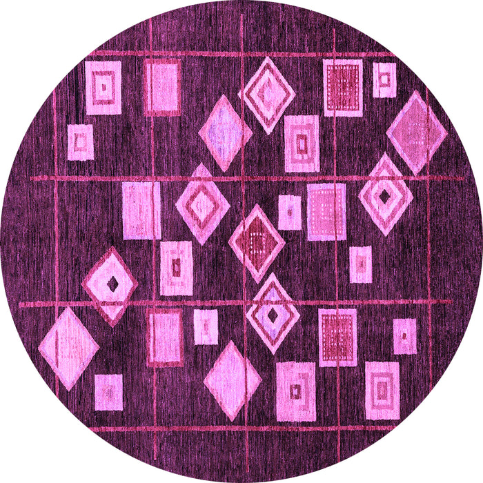 Round Oriental Purple Modern Rug, abs4271pur