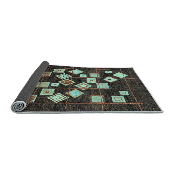 Sideview of Oriental Light Blue Modern Rug, abs4271lblu