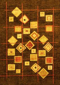 Oriental Yellow Modern Rug, abs4271yw