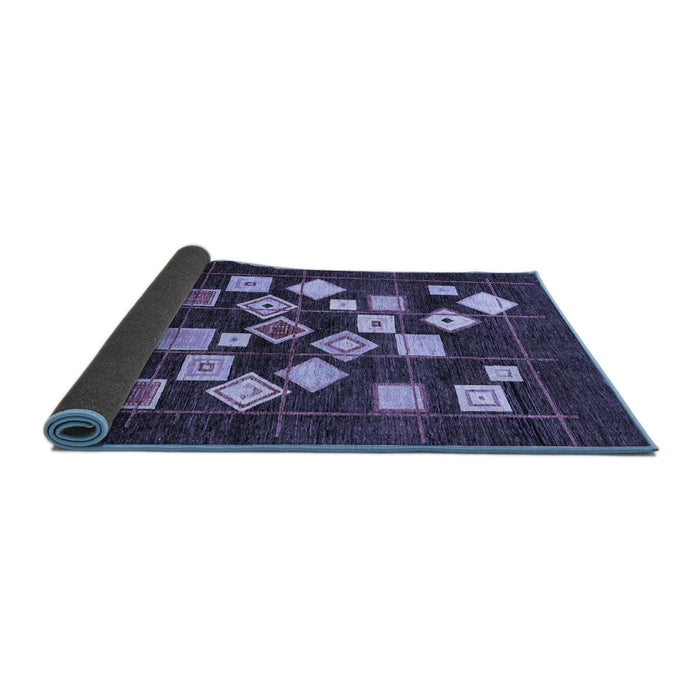 Sideview of Oriental Blue Modern Rug, abs4271blu