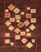 Abstract Chocolate Brown Oriental Rug, abs4271