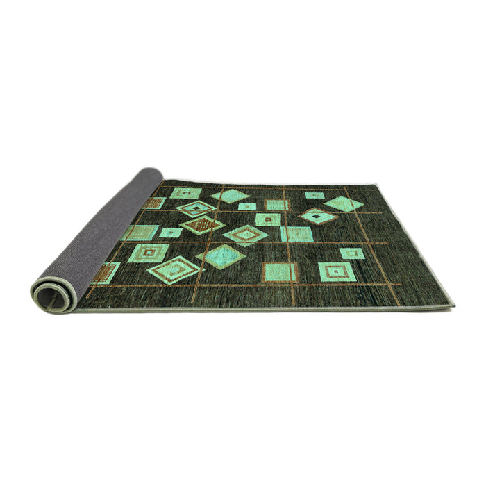 Sideview of Oriental Turquoise Modern Rug, abs4271turq