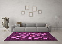 Machine Washable Oriental Purple Modern Rug, wshabs4271pur