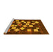 Sideview of Machine Washable Oriental Yellow Modern Rug, wshabs4271yw