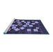 Sideview of Machine Washable Oriental Blue Modern Rug, wshabs4271blu