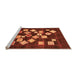 Sideview of Machine Washable Oriental Orange Modern Area Rugs, wshabs4271org