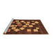 Sideview of Machine Washable Oriental Brown Modern Rug, wshabs4271brn