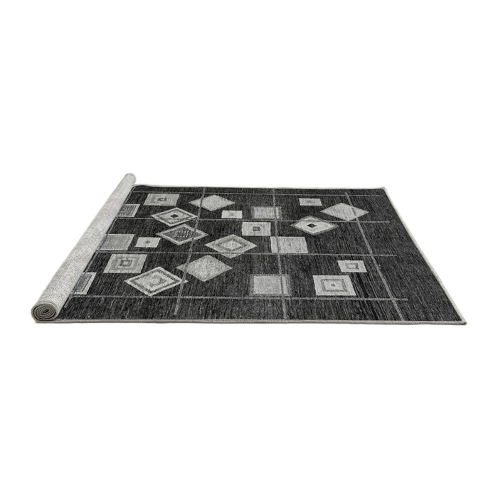 Sideview of Machine Washable Oriental Gray Modern Rug, wshabs4271gry