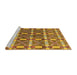 Sideview of Machine Washable Abstract Yellow Rug, wshabs4272