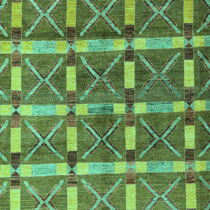 Machine Washable Oriental Turquoise Modern Area Rugs, wshabs4272turq