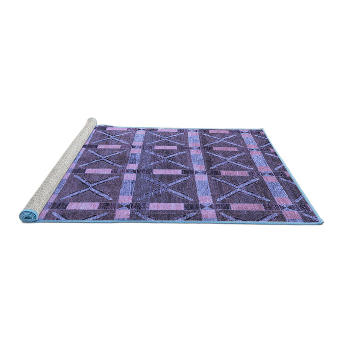Sideview of Machine Washable Oriental Blue Modern Rug, wshabs4272blu