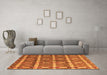 Machine Washable Oriental Orange Modern Area Rugs in a Living Room, wshabs4272org