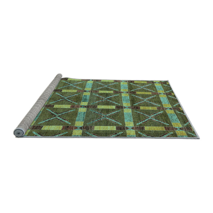 Sideview of Machine Washable Oriental Light Blue Modern Rug, wshabs4272lblu