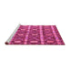 Sideview of Machine Washable Oriental Pink Modern Rug, wshabs4272pnk