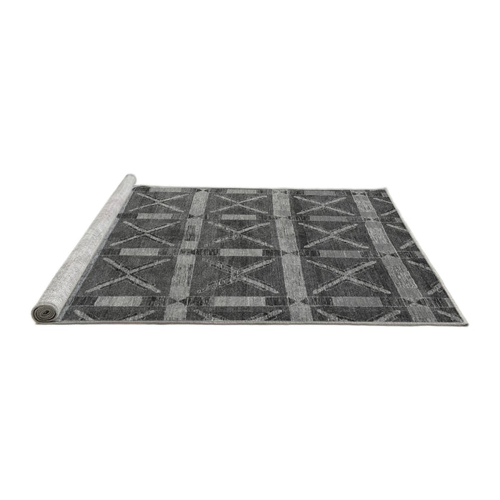 Sideview of Machine Washable Oriental Gray Modern Rug, wshabs4272gry