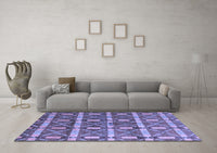 Machine Washable Oriental Blue Modern Rug, wshabs4272blu