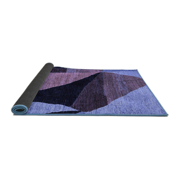 Sideview of Oriental Blue Modern Rug, abs4273blu