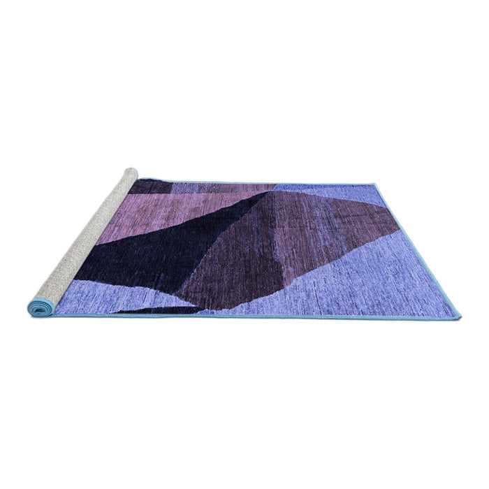Sideview of Machine Washable Oriental Blue Modern Rug, wshabs4273blu