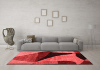 Machine Washable Oriental Red Modern Rug, wshabs4273red