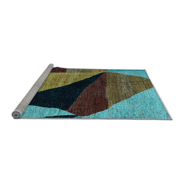 Sideview of Machine Washable Oriental Light Blue Modern Rug, wshabs4273lblu