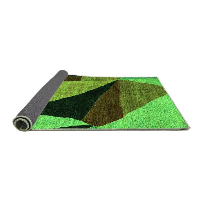 Sideview of Oriental Green Modern Rug, abs4273grn