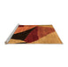 Sideview of Machine Washable Oriental Orange Modern Area Rugs, wshabs4273org