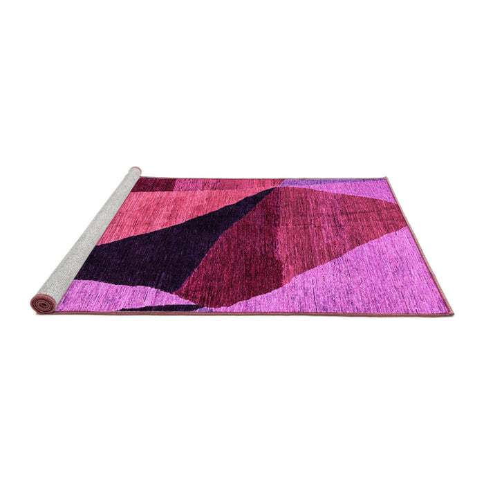 Sideview of Machine Washable Oriental Pink Modern Rug, wshabs4273pnk