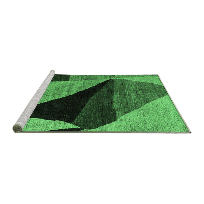 Sideview of Machine Washable Oriental Emerald Green Modern Area Rugs, wshabs4273emgrn