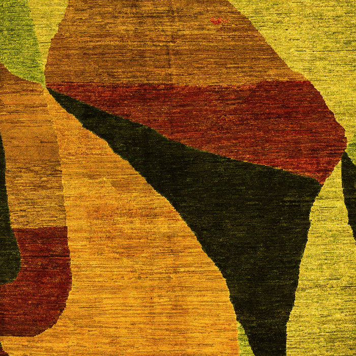 Oriental Yellow Modern Rug, abs4273yw