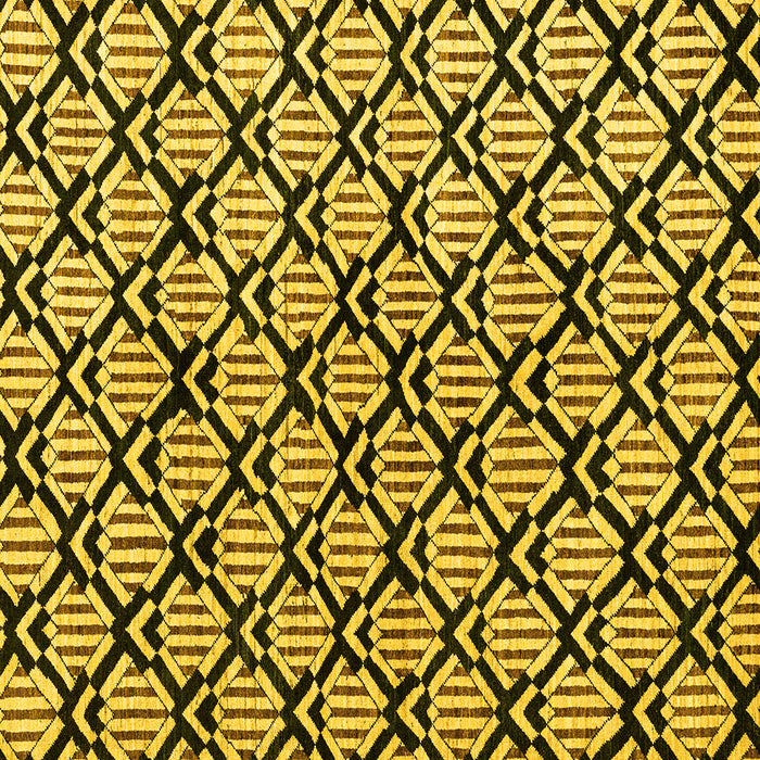 Square Abstract Yellow Modern Rug, abs4274yw