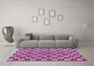 Machine Washable Abstract Pink Modern Rug in a Living Room, wshabs4274pnk