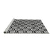 Sideview of Machine Washable Abstract Gray Modern Rug, wshabs4274gry