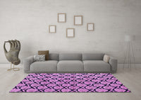 Machine Washable Abstract Purple Modern Rug, wshabs4274pur