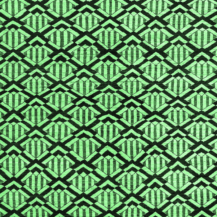 Square Abstract Emerald Green Modern Rug, abs4274emgrn