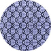 Round Machine Washable Abstract Blue Modern Rug, wshabs4274blu