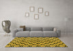 Machine Washable Abstract Yellow Modern Rug in a Living Room, wshabs4274yw