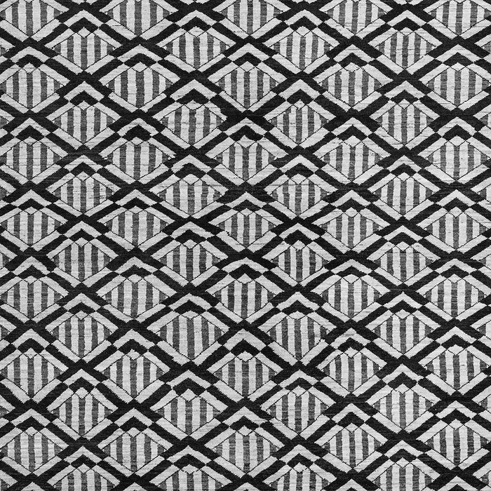 Square Machine Washable Abstract Gray Modern Rug, wshabs4274gry