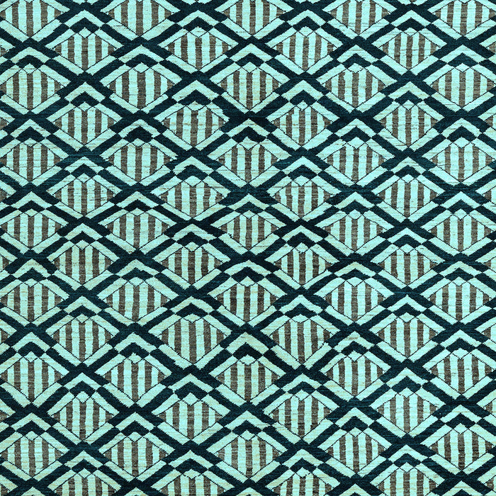 Square Abstract Light Blue Modern Rug, abs4274lblu