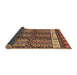 Sideview of Abstract Saffron Red Modern Rug, abs4275