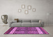 Machine Washable Abstract Purple Modern Area Rugs in a Living Room, wshabs4275pur