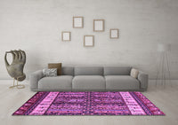 Machine Washable Abstract Purple Modern Rug, wshabs4275pur